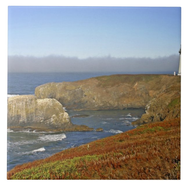 Yaquina Head Lighthouse at Newport Oregon Tile (Front)
