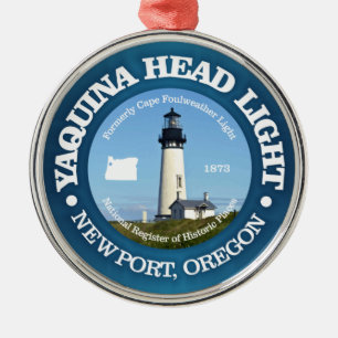 Yaquina Head Lighthouse Metal Tree Decoration