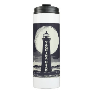 Yaquina Head Lighthouse Oregon Moon Thermal Tumbler