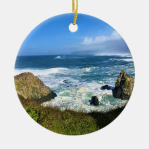 Yaquina Head Outstanding Natural Area, Oregon Ceramic Tree Decoration