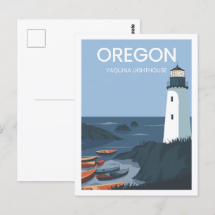 Yaquina Lighthouse Oregon USA Travel Place Postcard