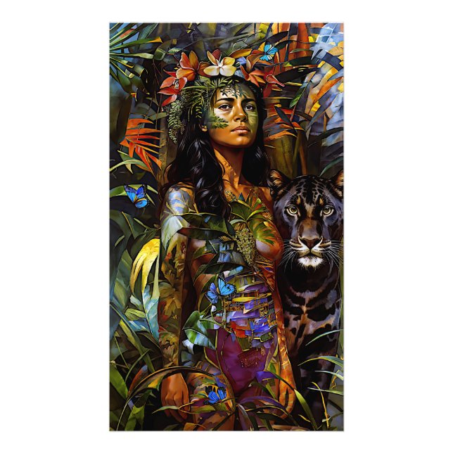 “Yaraquim” Jaguar Blossom - Women In Amazonia Photo Print (Front)