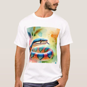 Yarara Snake 140724AREF111 - Watercolor T-Shirt