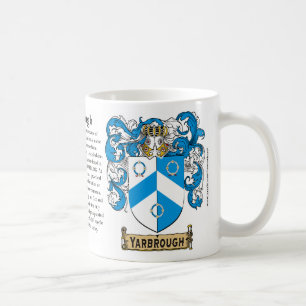 Yarbrough, the Origin, the Meaning and the Crest M Coffee Mug