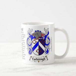 Yarbrough, the Origin, the Meaning and the Crest o Coffee Mug