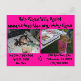 yard/bake sale postcard