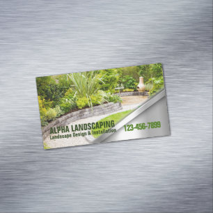 Yard Lawn Care Gardening Landscaper Landscaping Magnetic Business Card