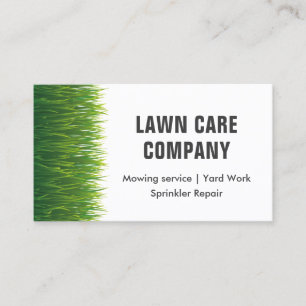 Yard Lawn Care Grass Cutting Gardening Mowing Business Card