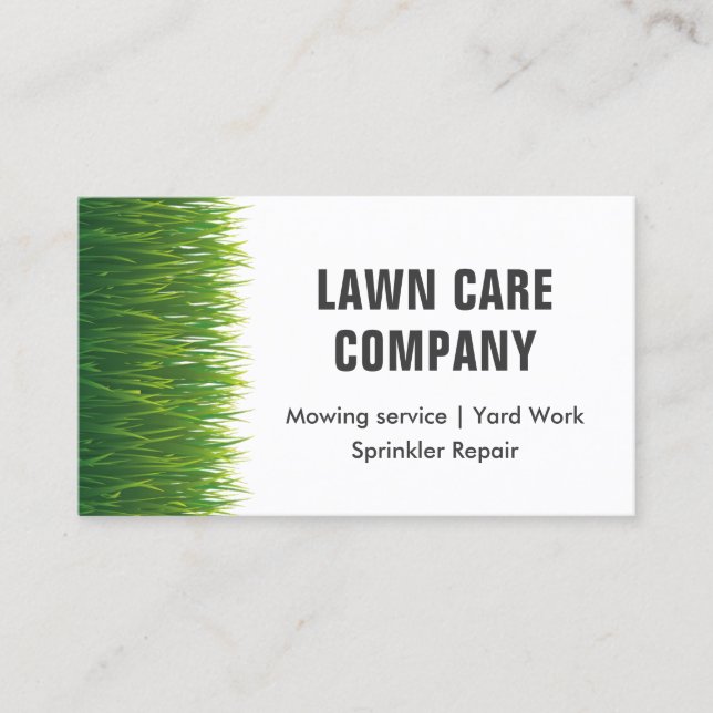 Yard Lawn Care Grass Cutting Gardening Mowing Business Card (Front)