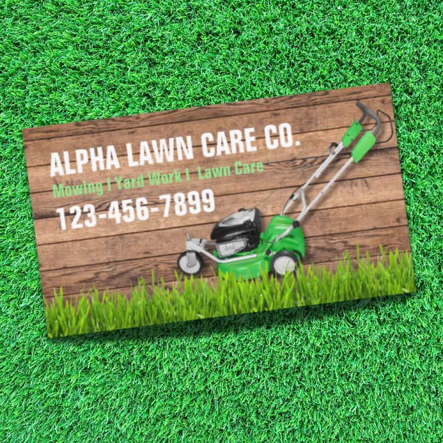 Yard Lawn Care Landscape Landscaping Grass Mowing  Business Card (Yard Lawn Care Landscape Landscaping Grass Mowing Business Card)