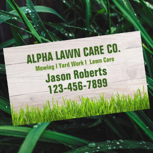 Yard Lawn Care Landscape Landscaping Grass Mowing  Business Card
