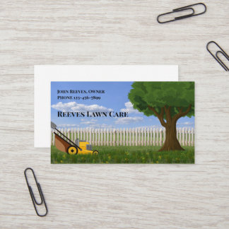 Yard Lawncare Landscaping Service Business Card