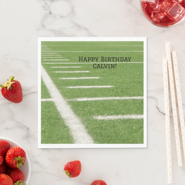 Yard Line Field  Football Birthday Party  Napkin (Insitu)