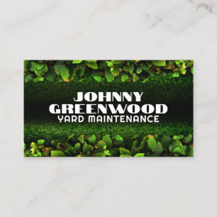 Yard maintenance and landscaping nature business card