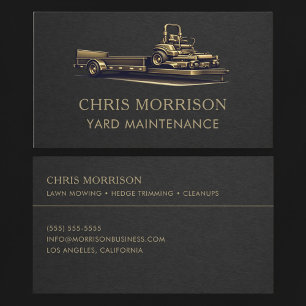 Yard Maintenance Mower Business Card