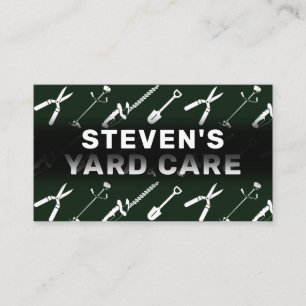Yard maintenance tools pattern Business Card