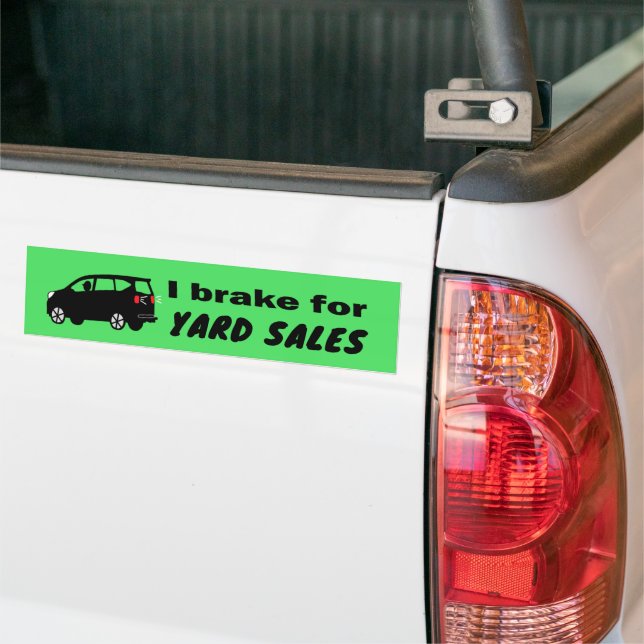 Yard Sale Cool Fun Choose a Colour Bumper Sticker (On Truck)
