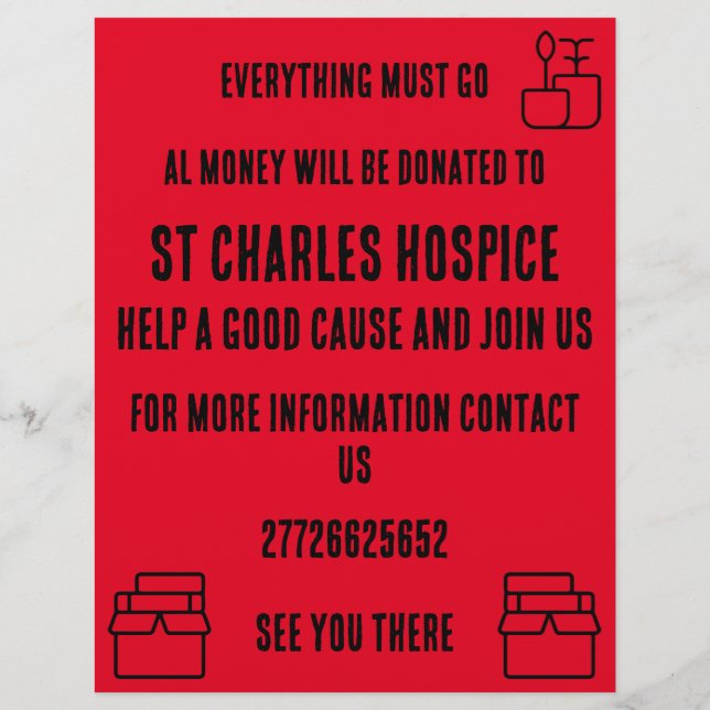 Yard Sale Flyer (Back)