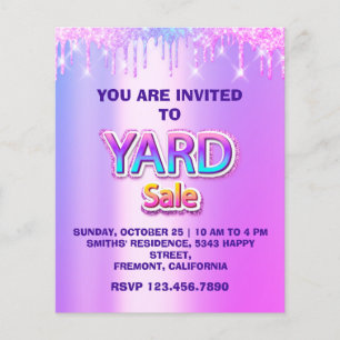 Yard Sale Garage Sale  Glitter  Drips Pinky Flyer