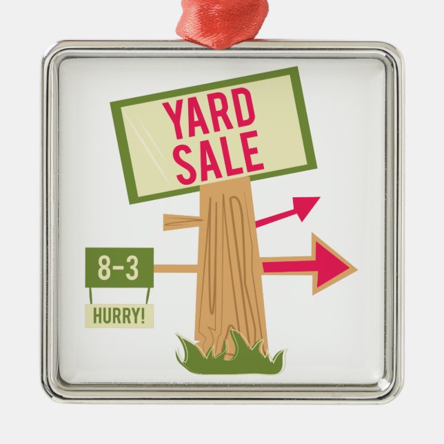 Yard Sale Metal Tree Decoration (Front)