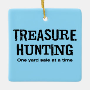 Yard Sale Shopping Ceramic Ornament