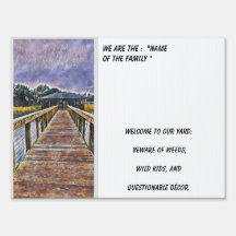 Yard Sign customisable with rabbit, snail, spring