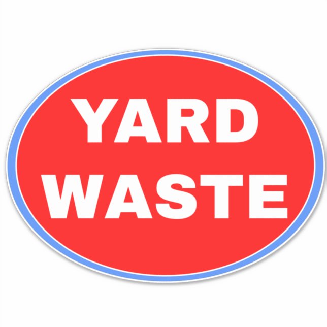 Yard Waste Garbage Pickup & Trash Can - Red (Front)