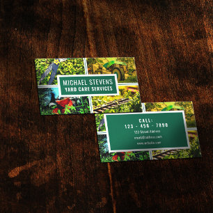 Yard work images professional Business Card