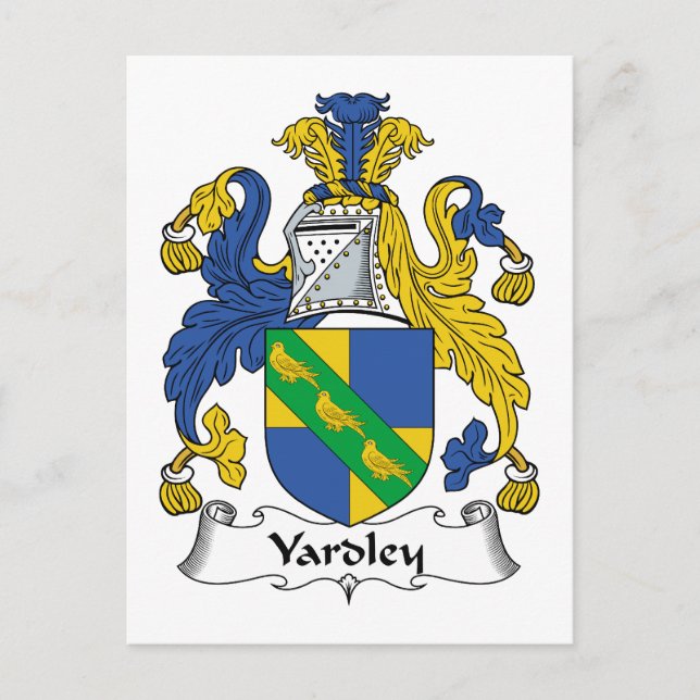 Yardley Family Crest Postcard (Front)
