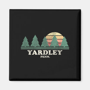 Yardley Pa Vintage Throwback Tee Retro 70s Design  Magnet