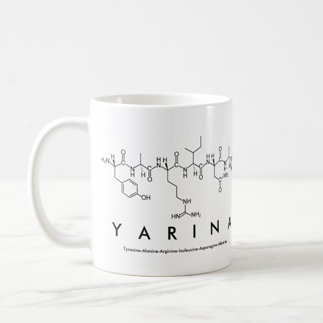 Yarina peptide name mug (Left)