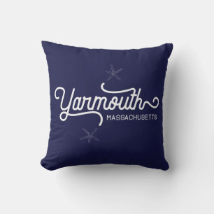 Yarmouth Massachusetts Nautical Throw Pillow