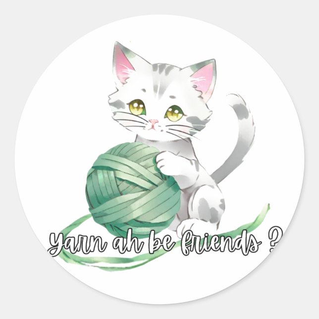 Yarn ah play sticker (Front)