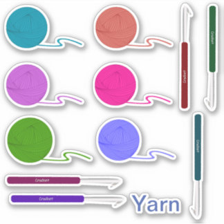 Yarn and Hook Stickers