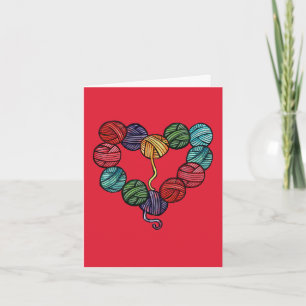 Yarn Ball Heart                                    Thank You Card