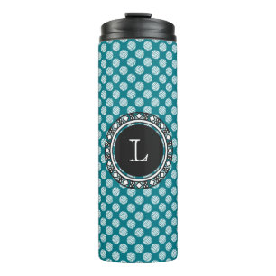 Yarn Balls Seamless Pattern w/ Monogram • Crafts Thermal Tumbler