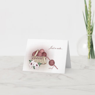 Yarn Basket Note Cards - Crochet