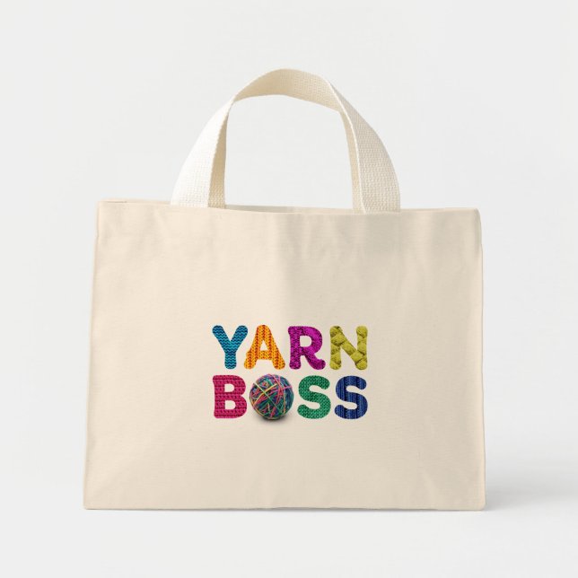Yarn Boss Mini Tote Bag (Front)