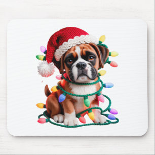Yarn Boxer Dog Sewing Knitting Crocheting Christma Mouse Mat