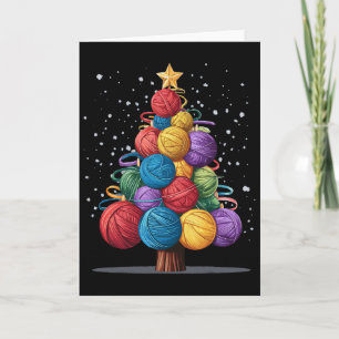 Yarn Christmas Tree  Card