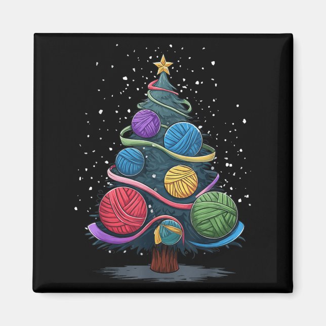 Yarn Christmas Tree  Magnet (Front)