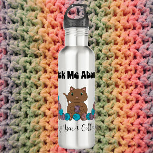 Yarn Collection Crochet Knitter Cat 710 Ml Water Bottle