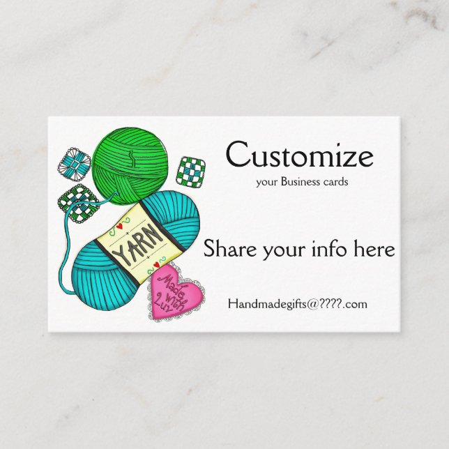 Yarn/Crochet/Knit Business Cards (Front)