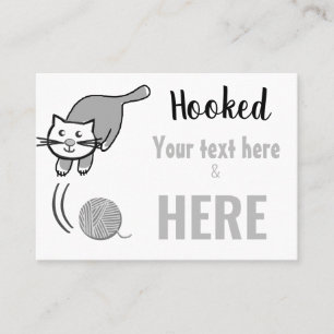 Yarn/Crochet/Knitting Cat Business Card