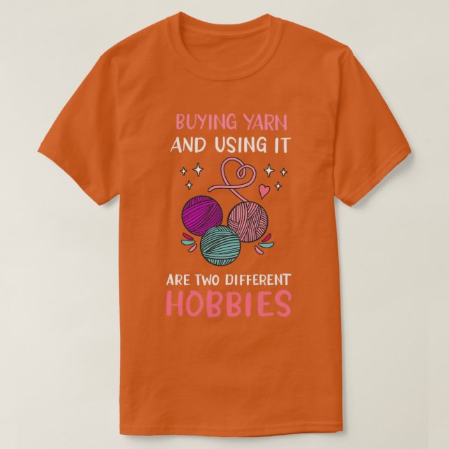 Yarn Crocheting Knitting  (2)  T-Shirt (Design Front)