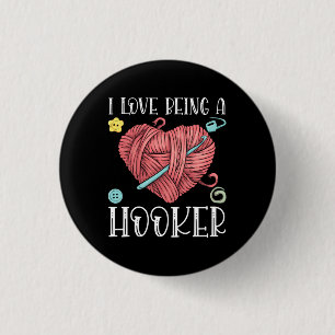 Yarn Crocheting Knitting Day 3 Cm Round Badge
