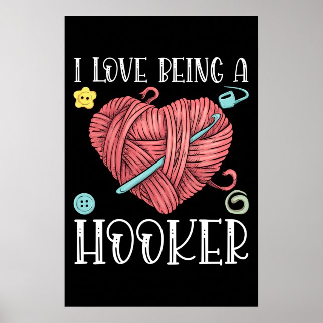 Yarn Crocheting Knitting Day Poster (Front)