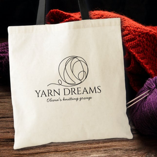Yarn Dreams Minimalist Name Tote Bag (Creator Uploaded)