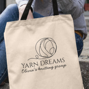 Yarn Dreams Minimalist Name Tote Bag