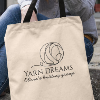 Yarn Dreams Minimalist Name Tote Bag